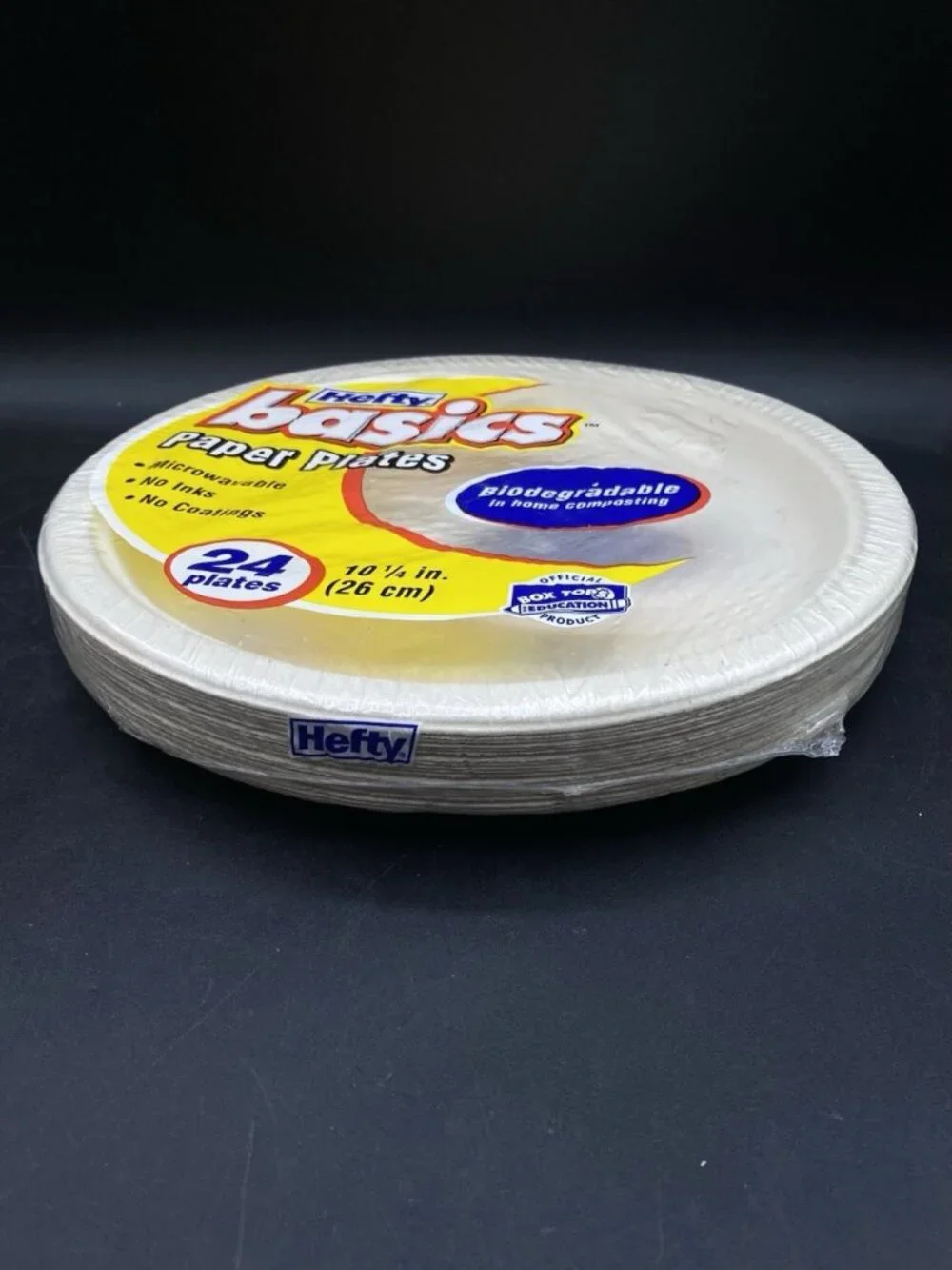 701-4192 Hefty Basics Plates Pack Of 24 No Inks Biodegradable Natural Color 2009